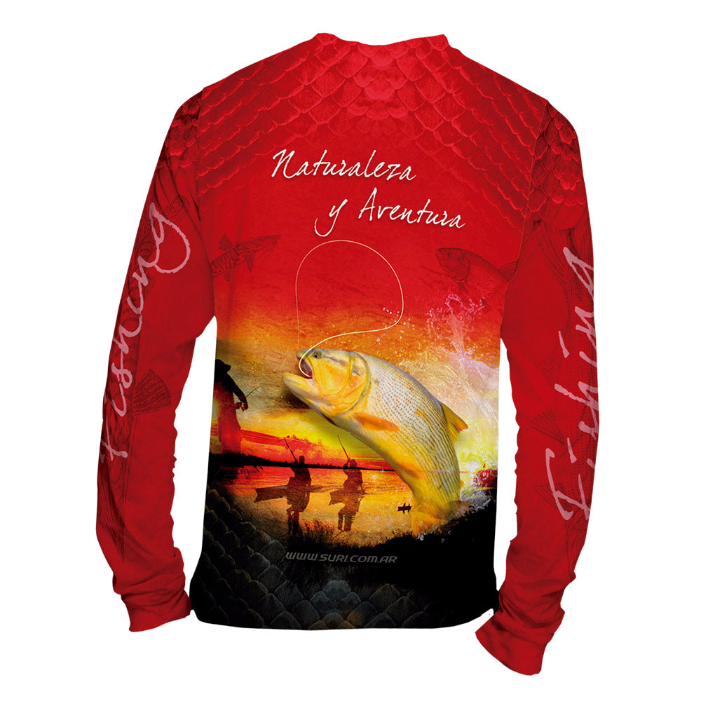 Remera de pesca con estampa